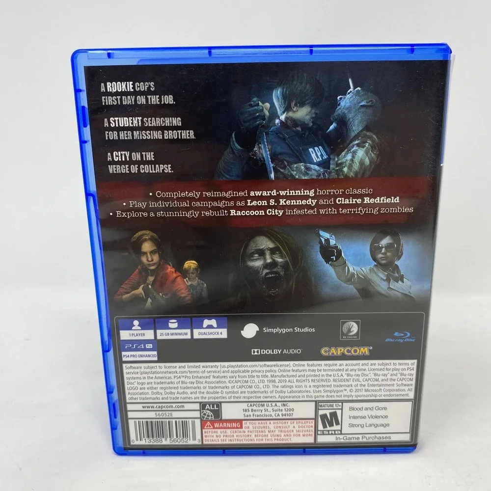 Resident Evil 2 - Sony‎ PlayStation 4
